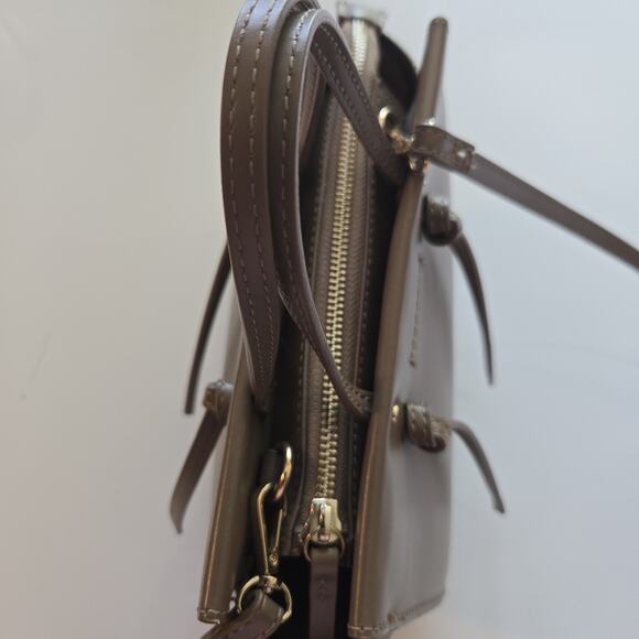 Zara Leather Crossbody Purse - ASH Brown Detachable Straps Party Cocktail - Picture 5 of 8